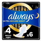 Прокладки гігієнічні 6 шт Always Ultra Secure Night Single