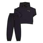 Костюм КС790 трикотаж з начосом Бембі YX0-чорний-сірий