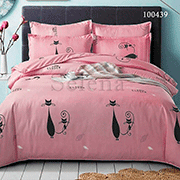 Комплект постельного белья Selena Коты Египетские pink 100439