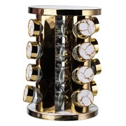 Набік банок для спецій 16х100 мл Yiwu HP-1371 білий мармур