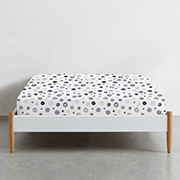 Простирадло на гумці Thread Balls Grey ранфорс Cosas висота 20 см