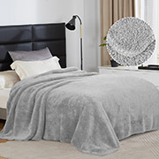 Плед шерпа-фліс Love you світло-сірий