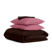 Комплект постільної білизни Cosas Сатин Шоколад ПудраН