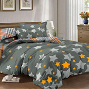 Комплект постільної білизни Selena Зірки Помаранчеві 100345