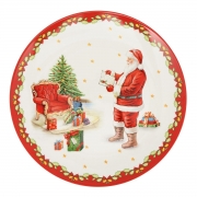 Тортівниця святкова 36 см Добрий Санта Palais Royal 21227 червоний