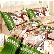 Комплект постельного белья бязь люкс Selena Бамбук зеленый 100090