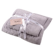 Набор полотенец 480 гм2 Leaves Light Gray Soho