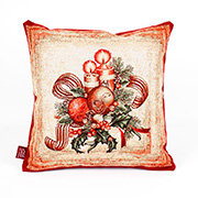 Декоративна новорічна наволочка гобеленова Різдвяні зірки Villa Grazia Premium