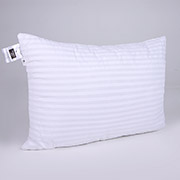 Подушка шовкова середня 0126 Сolor Fun Line 17-0605 Stripe White Silk MirSon