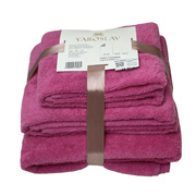 Набір махрових рушників ЯР-400 Ярослав темно-рожевий