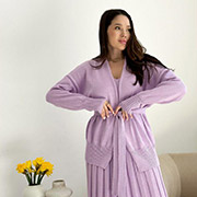 Кардиган в'язаний жіночий Joy Art Knit бузковий