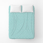 Простирадло Клітинка бязь Home Line бірюзова