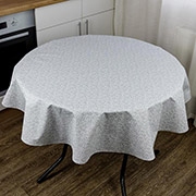 Скатертина кругла плямостійка Айс вензель Simfoni Прованс
