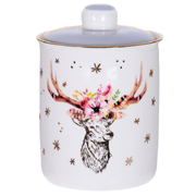 Банка для зберігання порцелянова 10 см Різдвяний олень Lefard 924-463