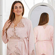 Набір жіночий Batik (халат, тапочки та рушник) Arya рожевий