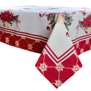 Скатерть гобеленовая новогодняя с люрексом Carpi Lefard