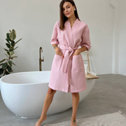 Халат кімоно жіночий вафельний Cosy 112 рожевий