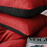 Наволочка 002-009 Black Red фланель MirSon