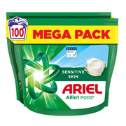 Капсулы для стирки 100 шт Pods All-in-1 Sensitive Skin для чувствительной кожи Ariel 8700216765619