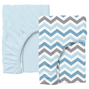 Набір простирадел на гумці Light Blue / Zigzag Blue Grey Cosas