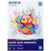 Бумага для акварели 10 листов A4 200 г/м2 Classic Kite K-267