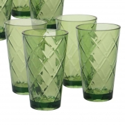 Набір склянок 4х650 мл Алмазні грані Certified International 20435-set зелений