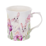 Чашка порцелянова 400 мл Кролик у квітах Lefard 924-802