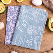 Набір із 2 кухонних рушників 637 Blue Days рогожа-напівпанама Mirson