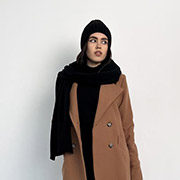 Шарф в'язаний теплий Wool Art Knit чорний