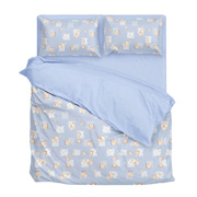 Комплект постільної білизни в ліжечко Animals Africa SoundSleep бязь сіро-блакитний