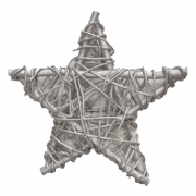 Звезда ротанговая 25см YES! Fun 974255 серебряная