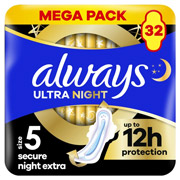 Прокладки гігієнічні 32 шт Always Ultra Secure Night Extra Mega