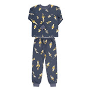 Піжама байкова для хлопчика ПЖ55 Бембі X51-сірий-жовтий-принт