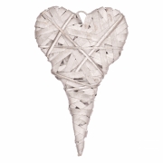 Сердце ротанговое 25х15 см YES! Fun 974249 серебряное