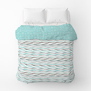 Підковдра з бязі Хвиля і клітинка Home line бірюзовий