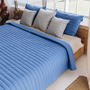 Покривало декоративне Nassau з наволочками Sonex синій