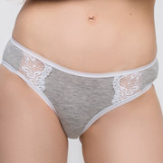 Труси для вагітних з мереживом Мамин Дім 518 сірий меланж
