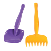 Лопатка и грабли большие фиолетово-оранжевый