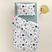 Підліткова постільна білизна Space CS17 ранфорс Cosas простирадло на гумці