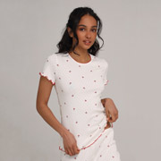 Футболка жіноча для сну трикотаж My Cherry German Volf 26012 біла