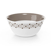 Миска пластикова Tosca діаметр 23 см Stefanplast 55050 біло-сіра