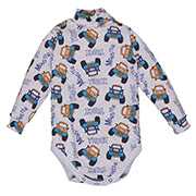 Боді для хлопчика 1415252смс рибана Татошка сірий із принтом