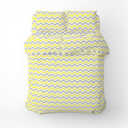 Постельное белье Зигзаг бязь Home Line серо-желтый