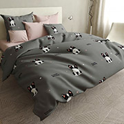 Постільна білизна бязь люкс Бульдожки 2 Selena 101404