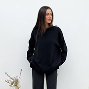 Джемпер в'язаний Мія oversize Art Knit чорний