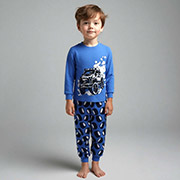 Піжама для хлопчика 0102302кол футер з підчосом Татошка синій