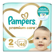 Підгузки дитячі 4-8 кг розмір 2 46 шт. Premium Care Mini Pampers 8001841104799