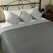 Покривало двостороннє декоративне Ромб сіре