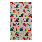 Рушник кухонний вафельний Різдвяний автомобіль Прованс