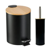 Набір для ванної відро та йорж Bamboo Fabrika FK-WB1106B чорний